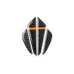 Car Carbon Fiber German Flag Pattern Anti-collision Sticker for Audi TT, Left and Right Drive Universal, Anti-collision