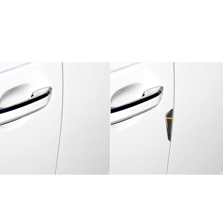 Car Carbon Fiber German Flag Pattern Anti-collision Sticker for Audi TT, Left and Right Drive Universal, Anti-collision