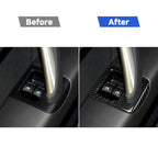 Car Carbon Fiber Glass Lifter Panel Decorative Sticker for Audi TT 8n 8J MK123 TTRS 2008-2014, Left Drive, Glass Lifter , Left Drive