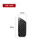 Car Carbon Fiber Passenger Seat Hand Box Switch Decorative Sticker for Audi A3 / 8V 2014-2019, Left Drive, Hand Box Switch, Left Drive