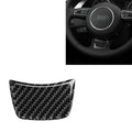 Car Carbon Fiber Steering Wheel Decorative Sticker for Audi A3 / S3 2014-2019, Left and Right Drive Universal, Steering Wheel