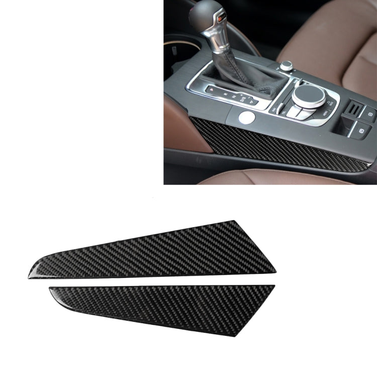 Car Carbon Fiber Gear Shift Position Side Panel Decorative Sticker for Audi A3 2014-2019, Left Drive, Gear Shift Position Side Panel, Left Drive