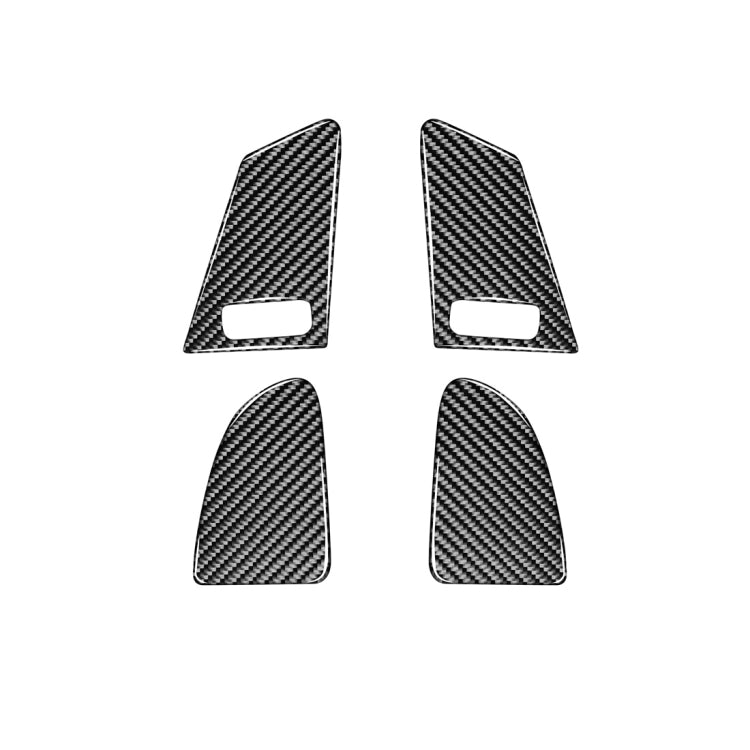 4 PCS Car Carbon Fiber Window Lifting Button Decorative Stickers for Volvo V60 / XC60 2010-2017 / S60 2010-2018, Left and Right Drive Universal, Window Lifting Button B