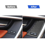 4 PCS Car Carbon Fiber Window Lifting Button Decorative Stickers for Volvo V60 / XC60 2010-2017 / S60 2010-2018, Left and Right Drive Universal, Window Lifting Button B