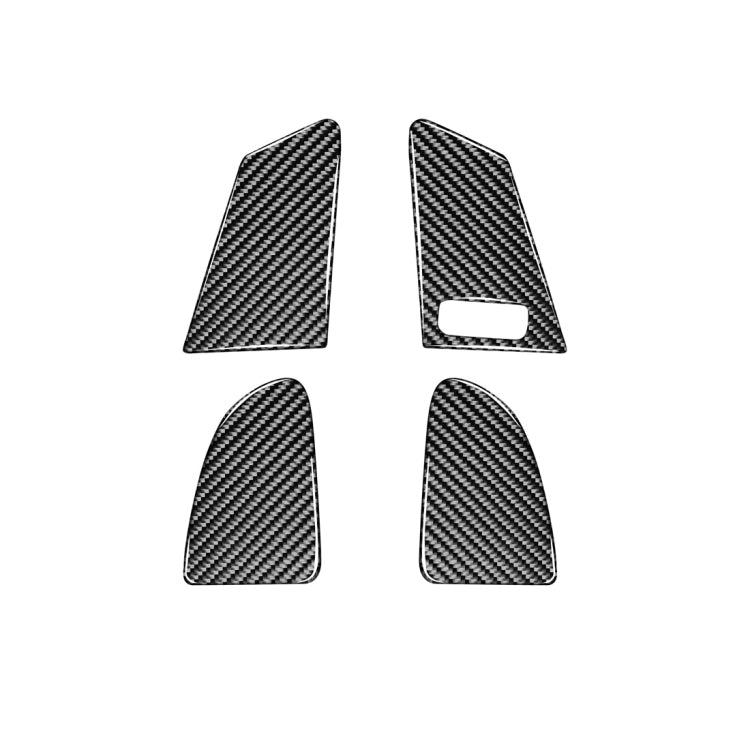 4 PCS Car Carbon Fiber Window Lifting Button Decorative Stickers for Volvo V60 / XC60 2010-2017 / S60 2010-2018, Right Drive, Window Lifting Button, Right Drive A