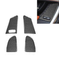 4 PCS Car Carbon Fiber Window Lifting Button Decorative Stickers for Volvo V60 / XC60 2010-2017 / S60 2010-2018, Left Drive, Window Lifting Button, Left Drive A