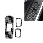 3 PCS Car Carbon Fiber Window Lifting Button Decorative Stickers for Volvo V60 2010-2017 / S60 2010-2018, Right Drive, Window Lifting Button, Right Drive