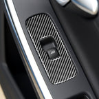 3 PCS Car Carbon Fiber Window Lifting Button Decorative Stickers for Volvo V60 2010-2017 / S60 2010-2018, Left Drive, Window Lifting Button, Left Drive