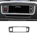 Car Carbon Fiber Central Control Below Air Outlet Decorative Stickers for Volvo V60 2010-2017 / S60 2010-2018, Right Drive, Central Control Below Air Outlet, Right Drive