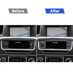 Car Carbon Fiber Central Control Below Air Outlet Decorative Stickers for Volvo V60 2010-2017 / S60 2010-2018, Right Drive, Central Control Below Air Outlet, Right Drive