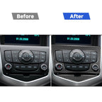 Car Carbon Fiber CD Panel Decorative Sticker for Chevrolet Cruze 2009-2015, Left and Right Drive Universal, CD Panel