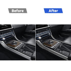 2 PCS Car Carbon Fiber Armrest Decorative Stickers for Jaguar XE X760 XF X260 2016-2020, Left and Right Drive Universal, Armrest