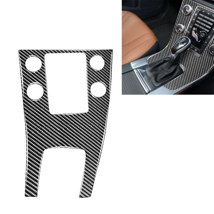 Car Carbon Fiber Central Control Panel Decorative Stickers for Volvo V60 2010-2017 / S60 2010-2018, Right Drive, Central Control Panel, Right Drive