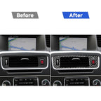 Car Carbon Fiber Central Control Below Air Outlet Decorative Stickers for Volvo V60 2010-2017 / S60 2010-2018, Left Drive , Central Control Below Air Outlet, Left Drive