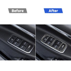 4 in 1 Car Carbon Fiber Lifting Panel Decorative Stickers for Jaguar F-PACE X761 XE X760 2016-2020, Right Drive, Lifting Panel, Right Drive