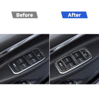 4 in 1 Car Carbon Fiber Lifting Panel Decorative Stickers for Jaguar F-PACE X761 XE X760 2016-2020, Left Drive, Lifting Panel, Left Drive
