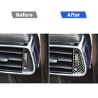 2 PCS Car Carbon Fiber Left and Right Air Outlet Decorative Stickers for Jaguar F-PACE X761 XE X760 XF X260 XJ 2016-2020, Left and Right Drive Universal, Air Outlet