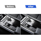 Car Carbon Fiber Central Control H Shape Decorative Stickers for Jaguar F-PACE X761 XE X760 XF X260 2016-2020, Left and Right Drive Universal, Central Control H Shape