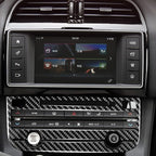 Car Carbon Fiber Air Conditioning Panel Decorative Stickers for Jaguar F-PACE X761 XE X760 XF X260 2016-2020, Left and Right Drive Universal, Air Conditioning Panel