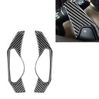 2 PCS Car Carbon Fiber Steering Wheel Paddle Decorative Stickers for Jaguar F-PACE X761 XE X760 XF X260 2016-2020, Left and Right Drive Universal, Steering Wheel Paddle