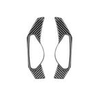 2 PCS Car Carbon Fiber Steering Wheel Paddle Decorative Stickers for Jaguar F-PACE X761 XE X760 XF X260 2016-2020, Left and Right Drive Universal, Steering Wheel Paddle