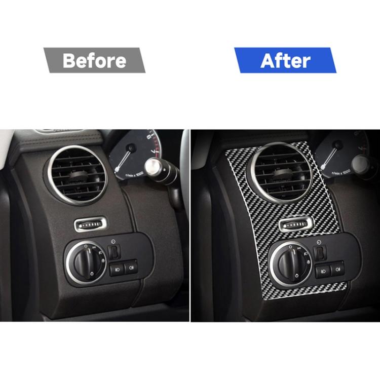 Car Carbon Fiber Central Control Side Air Outlet Decorative Sticker for Land Rover Discovery 4 2010-2016, Left Drive, Central Control Side Air Outlet