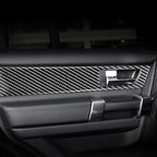 4 PCS Car Carbon Fiber Door Inner Handle Decorative Sticker for Land Rover Discovery 4 2010-2016, Left and Right Drive Universal, Door Inner Handle