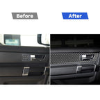 4 PCS Car Carbon Fiber Door Inner Handle Decorative Sticker for Land Rover Discovery 4 2010-2016, Left and Right Drive Universal, Door Inner Handle