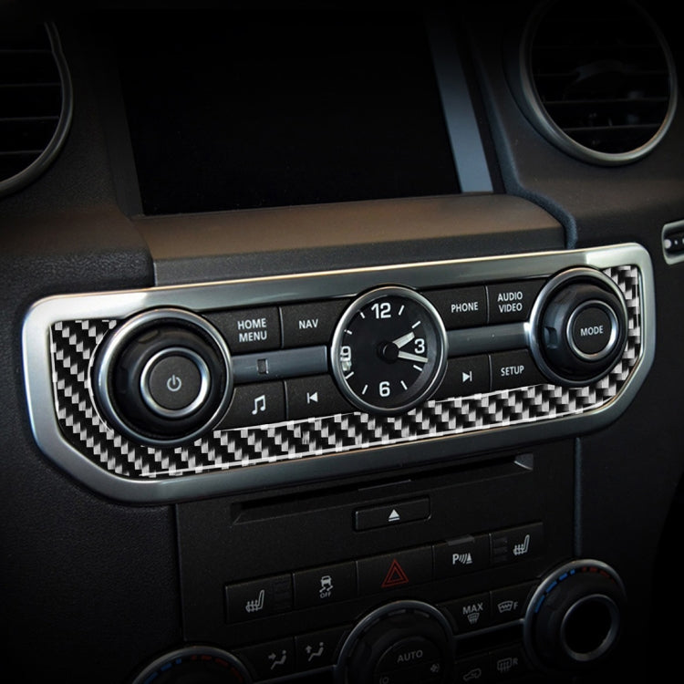 Car Carbon Fiber Time Clock Decorative Sticker for Land Rover Discovery 4 2010-2016, Left and Right Drive Universal, Time Clock