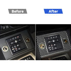 Car Carbon Fiber Cigarette Lighter Panel Decorative Sticker for Land Rover Discovery 4 2010-2016, Left and Right Drive Universal, Cigarette Lighter Panel