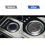 Car Carbon Fiber Gearshift Knob Decorative Sticker for Land Rover Discovery 4 2010-2016, Left and Right Drive Universal, Gearshift Knob