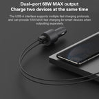 Original Xiaomi CC07ZM 100W Dual Ports USB + USB-C / Type-C Car Charger Fast Charging Version 1A1C, 100W