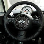 2 PCS Car Steering Wheel R Chassis Carbon Fiber Decorative Sticker for BMW MINI R55 / R56 / Countryman R60 / Paceman R61, For BMW MINI R60