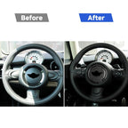 2 PCS Car Steering Wheel R Chassis Carbon Fiber Decorative Sticker for BMW MINI R55 / R56 / Countryman R60 / Paceman R61, For BMW MINI R60