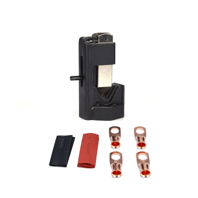 Car Battery Cable Hammer Crimper Hammer Lug Crimper Tool Pliers with T2 Copper 2 x 3/8 Heavy-duty Cold-pressed Wire Terminals, 2 x 3/8
