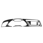 Car Carbon Fiber Dashboard Frame Decorative Sticker for Audi A4 2009-2010 / A4L 2009-2012, Left Drive, For Audi A4 2009-2010