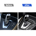 Car Carbon Fiber Gear Position Panel Decorative Sticker for BMW 2013-2017 3 Series F30 / 3GTSeries F34, Right Drive, Gear Position Panel