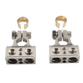 2 PCS Positive and Negative Car Metal Battery Connectors Terminals Clamps Clips with Kits, Clamps Clips