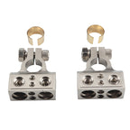 2 PCS Positive and Negative Car Metal Battery Connectors Terminals Clamps Clips with Kits, Clamps Clips