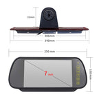 PZ461 Car Waterproof High Position Tail Light Brake Light View Camera + 7 inch Rearview Monitor for Mercedes Benz / Volkswagen, PZ461 + 7 inch Rearview Monitor