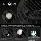 7 inch H4 / H13 DC 9V-30V 3000LM 3000K-6000K 25W Car Round Shape LED Headlight Lamps for Jeep Wrangler, with Angel Eye, For Jeep Wrangler, For Jeep Wrangler (Blue Light)
