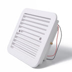 12V White Air Vent with Fan RV Trailer Caravan Mute Side Air Ventilation, A0672-01