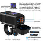 Universal Car Super Quick Dual Port USB Charger Power Outlet Adapter with LED Digital Voltmeter