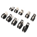 10 PCS Car Rubber Cushion Pipe Clamps Stainless Steel Clamps, Size: 1/4 inch (6mm), Size: 1/4 inch (6mm)