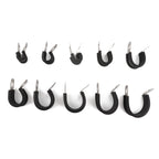 10 PCS Car Rubber Cushion Pipe Clamps Stainless Steel Clamps, Size: 1/4 inch (6mm), Size: 1/4 inch (6mm)