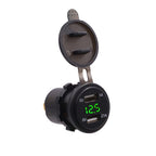 Universal Car Dual Port USB Charger Power Outlet Adapter 3.1A 5V IP66 with LED Digital Voltmeter + 60cm Cable, 3.1A Voltmeter + 60cm Cable(Green Light), 3.1A Voltmeter + 60cm Cable(Red Light), 3.1A Voltmeter + 60cm Cable(Blue Light)