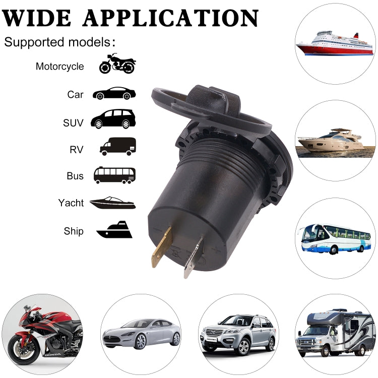 Universal Car Dual Port USB Charger Power Outlet Adapter 3.1A 5V IP66 with LED Digital Voltmeter + 60cm Cable, 3.1A Voltmeter + 60cm Cable(Green Light), 3.1A Voltmeter + 60cm Cable(Red Light), 3.1A Voltmeter + 60cm Cable(Blue Light)