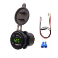 Universal Car Dual Port USB Charger Power Outlet Adapter 3.1A 5V IP66 with LED Digital Voltmeter + 60cm Cable, 3.1A Voltmeter + 60cm Cable(Green Light), 3.1A Voltmeter + 60cm Cable(Red Light), 3.1A Voltmeter + 60cm Cable(Blue Light)