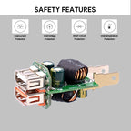 Universal Car QC3.0 Dual Port USB Charger Power Outlet Adapter 5V 2.4A IP66 with 60cm Cable, 2.4A + 60cm Cable (Orange Light), 2.4A + 60cm Cable (Red Light), 2.4A + 60cm Cable (White Light)