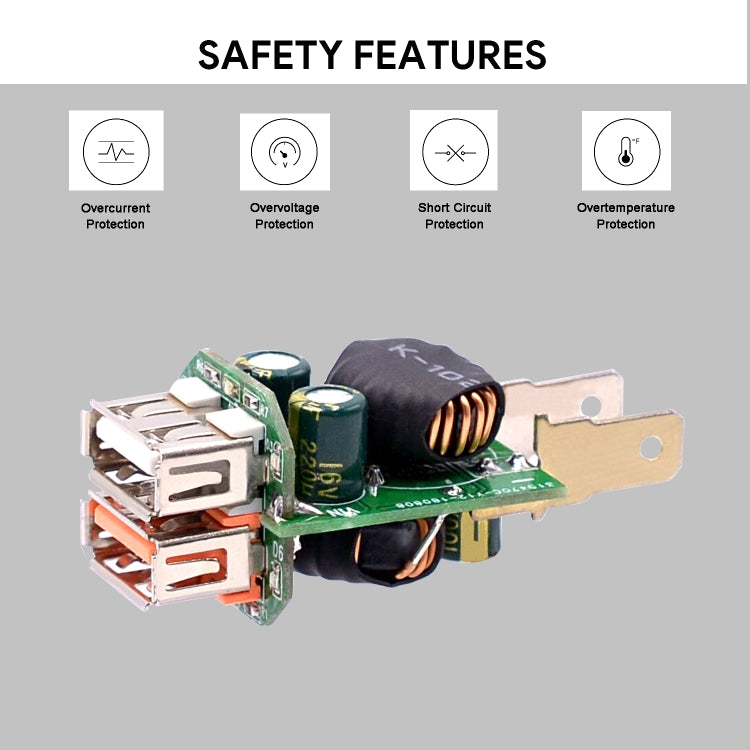 Universal Car QC3.0 Dual Port USB Charger Power Outlet Adapter 5V 2.4A IP66 with 60cm Cable, 2.4A + 60cm Cable (Orange Light), 2.4A + 60cm Cable (Red Light), 2.4A + 60cm Cable (White Light)